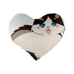 Ragdoll Cat for Life Standard 16  Premium Flano Heart Shape Cushions Back