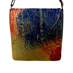 3 Colors Paint                    Flap Closure Messenger Bag (l) by LalyLauraFLM