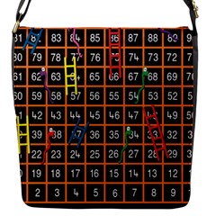 Snakes Ladders Game Plaid Number Flap Messenger Bag (s) by Mariart