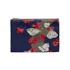 Original Butterfly Carnation Cosmetic Bag (medium)  by Mariart