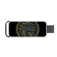 Ornate Mandala Elephant  Portable Usb Flash (two Sides) by Valentinaart