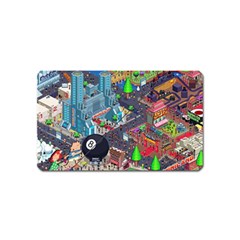 Pixel Art City Magnet (name Card) by BangZart