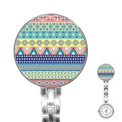 Tribal Print Stainless Steel Nurses Watch by BangZart