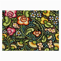 Bohemia Floral Pattern Large Glasses Cloth by BangZart