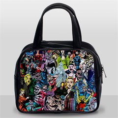 Vintage Horror Collage Pattern Classic Handbags (2 Sides) by BangZart