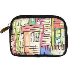 A Village Drawn In A Doodle Style Digital Camera Cases by BangZart