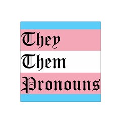 They/them Pronouns Satin Bandana Scarf by TransPrints