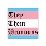 They/Them Pronouns Satin Bandana Scarf Front