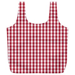 Usa Flag Red Blood Large Gingham Check Full Print Recycle Bags (l)  by PodArtist