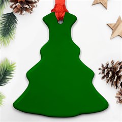 Solid Christmas Green Velvet Classic Colors Ornament (christmas Tree)  by PodArtist