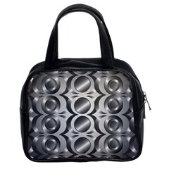 Metal Circle Background Ring Classic Handbags (2 Sides) by BangZart