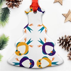 Pattern Circular Birds Christmas Tree Ornament (two Sides) by BangZart