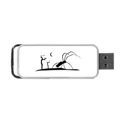 Dark Scene Silhouette Style Graphic Illustration Portable Usb Flash (one Side) by dflcprints