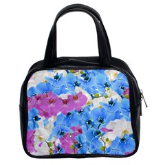 Tulips Flower Pattern Classic Handbags (2 Sides) by paulaoliveiradesign