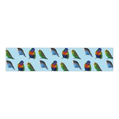 Blue Birds Parrot Pattern Velvet Scrunchie by paulaoliveiradesign