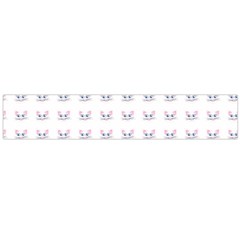 Pink Cute Cat Pattern Flano Scarf (large) by paulaoliveiradesign