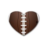 Football Ball Heart Coaster (4 pack)  Front