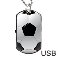 Soccer Ball Dog Tag Usb Flash (one Side) by BangZart