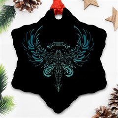 Angel Tribal Art Snowflake Ornament (two Sides) by BangZart