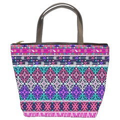 Tribal Seamless Aztec Pattern Bucket Bags by BangZart