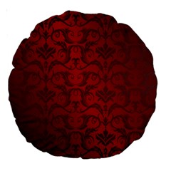 Red Dark Vintage Pattern Large 18  Premium Round Cushions by BangZart