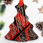 Leaf Pattern Christmas Tree Ornament (Two Sides) Front