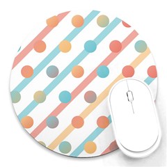 Simple Saturated Pattern Round Mousepads by linceazul