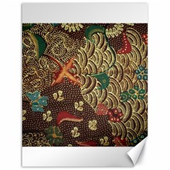 Art Traditional Flower  Batik Pattern Canvas 18  X 24   by BangZart