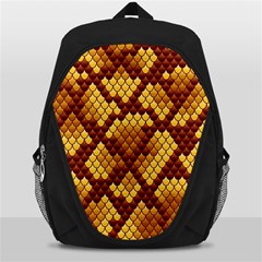 Snake Skin Pattern Vector Backpack Bag by BangZart