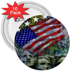 Usa United States Of America Images Independence Day 3  Buttons (10 Pack)  by BangZart