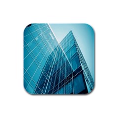 Glass Bulding Rubber Square Coaster (4 Pack)  by BangZart