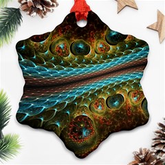 Fractal Snake Skin Snowflake Ornament (two Sides) by BangZart