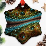 Fractal Snake Skin Snowflake Ornament (Two Sides) Front