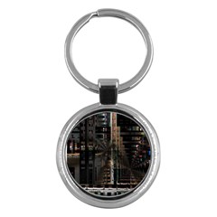 Blacktechnology Circuit Board Electronic Computer Key Chains (round)  by BangZart