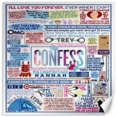 Book Collage Based On Confess Canvas 16  X 16   by BangZart