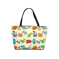 Group Of Funny Dinosaurs Graphic Shoulder Handbags by BangZart