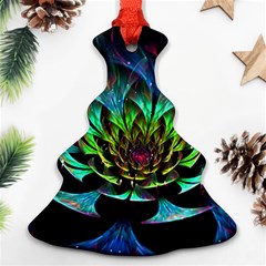 Fractal Flowers Abstract Petals Glitter Lights Art 3d Christmas Tree Ornament (two Sides) by BangZart