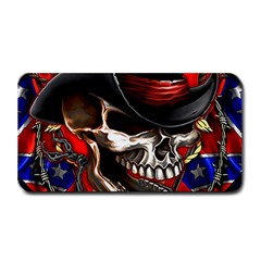 Confederate Flag Usa America United States Csa Civil War Rebel Dixie Military Poster Skull Medium Bar Mats by BangZart