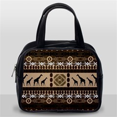 Giraffe African Vector Pattern Classic Handbags (one Side) by BangZart