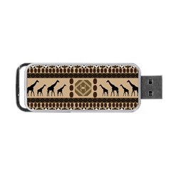 Giraffe African Vector Pattern Portable Usb Flash (two Sides) by BangZart