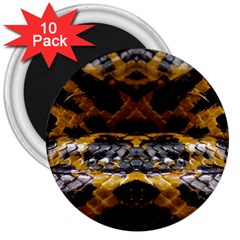 Textures Snake Skin Patterns 3  Magnets (10 Pack)  by BangZart