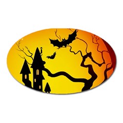 Halloween Night Terrors Oval Magnet by BangZart