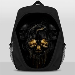 Art Fiction Black Skeletons Skull Smoke Backpack Bag by BangZart