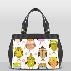 Cute Owls Pattern Office Handbags by BangZart