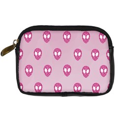 Alien Pattern Pink Digital Camera Cases by BangZart