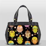 Cute Owls Pattern Office Handbags (2 Sides)  Front