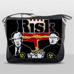 Nuclear Explosion Trump And Kim Jong Messenger Bags by Valentinaart