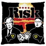 Nuclear Explosion Trump and Kim Jong Large Cushion Case (One Side) Front