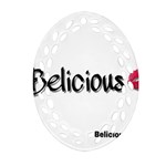 Belicious World Logo Oval Filigree Ornament (Two Sides) Front