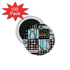 Distressed Pattern 1 75  Magnets (100 Pack)  by linceazul